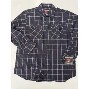 Milwaukee Leather 11665 Men's Button Front Long Sleeve Cotton Flannel Shirt XXL